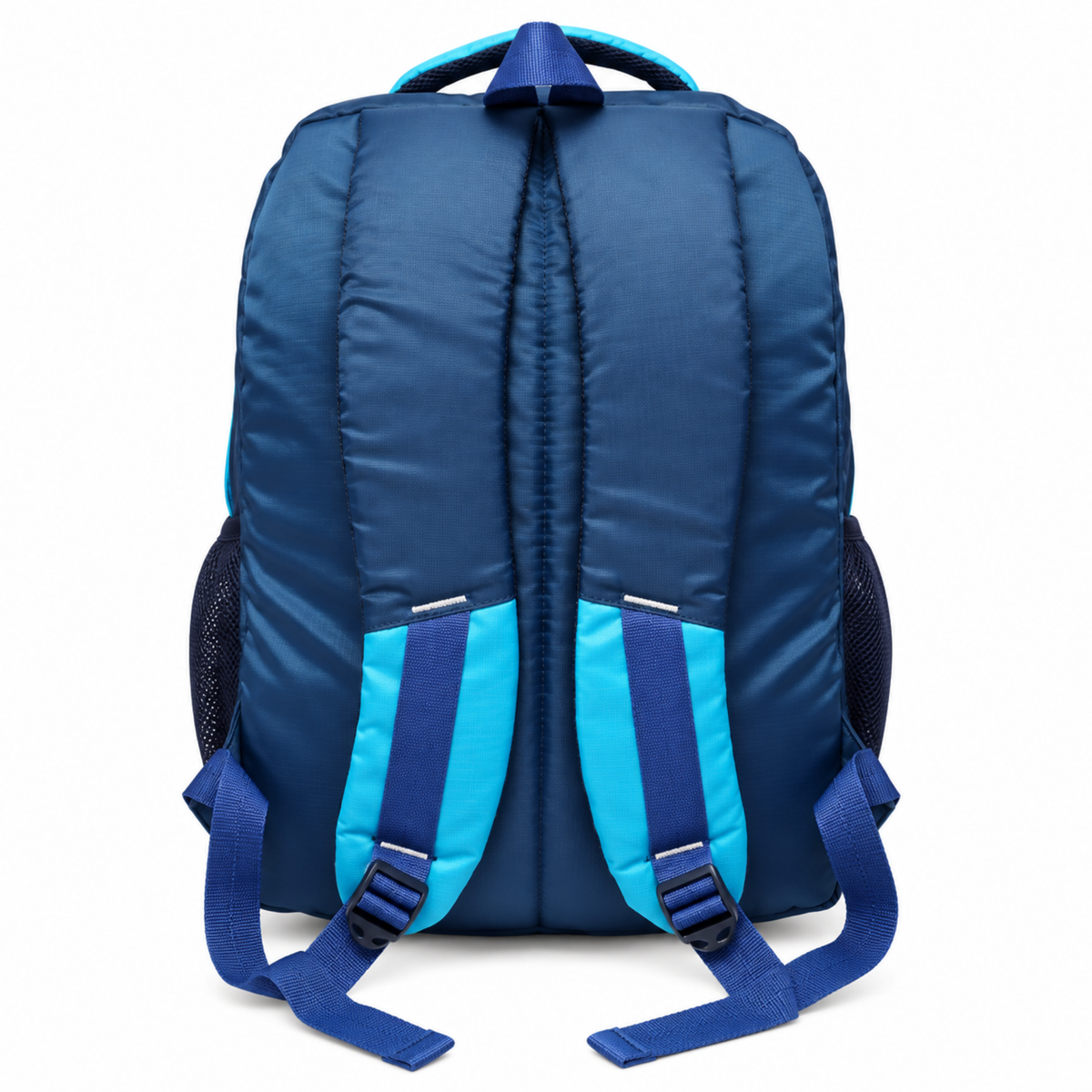 Aero Style Casual School Backpack – Aqua Blue & Navy Blue