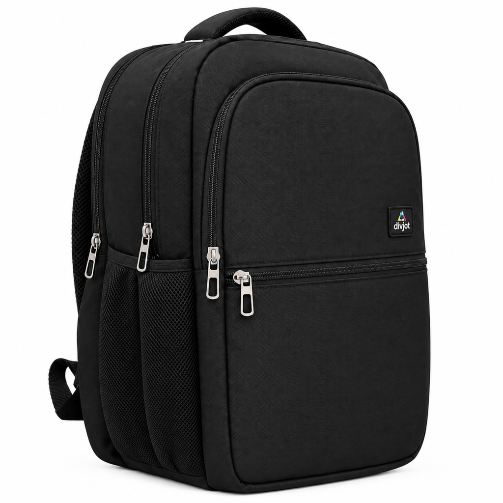 Aero Style Casual School Backpack – Black
