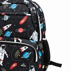 Galaxy Explorer Printed School Backpack – Black