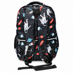 Galaxy Explorer Printed School Backpack – Black