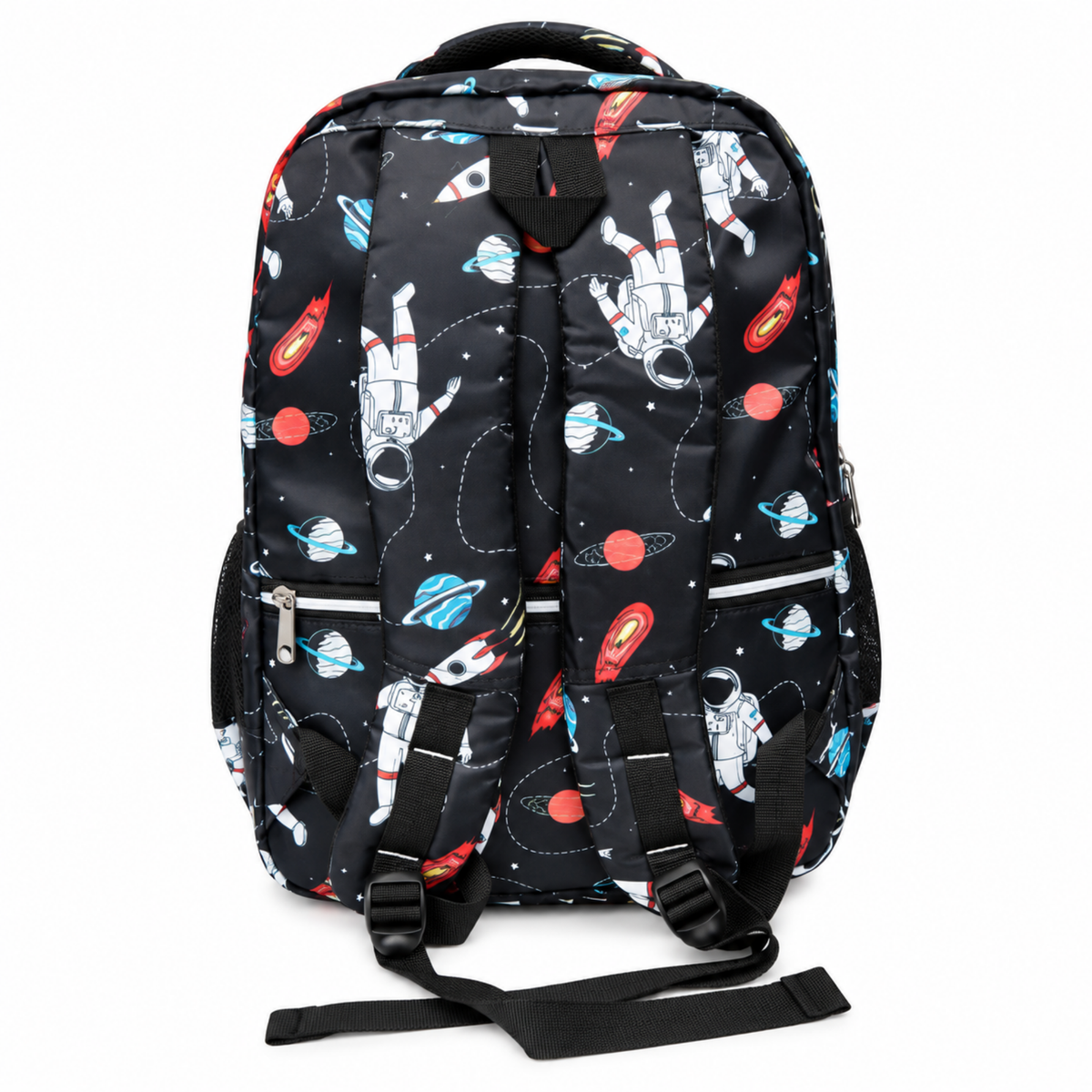 Galaxy Explorer Printed School Backpack – Black