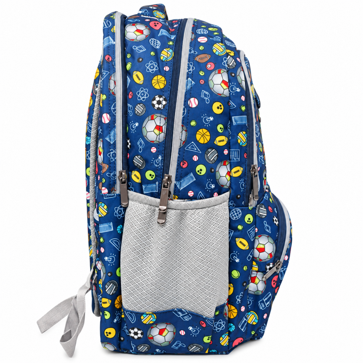 Sports Zone Printed School Backpack – Blue