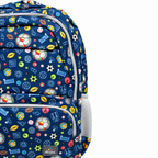 Sports Zone Printed School Backpack – Blue