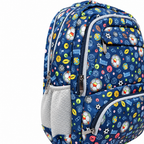 Sports Zone Printed School Backpack – Blue