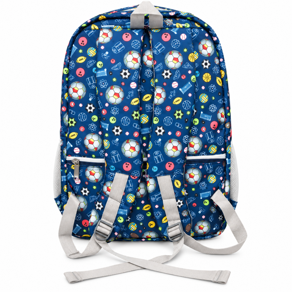 Sports Zone Printed School Backpack – Blue