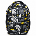 Street Motion School Backpack – Black & Yellow