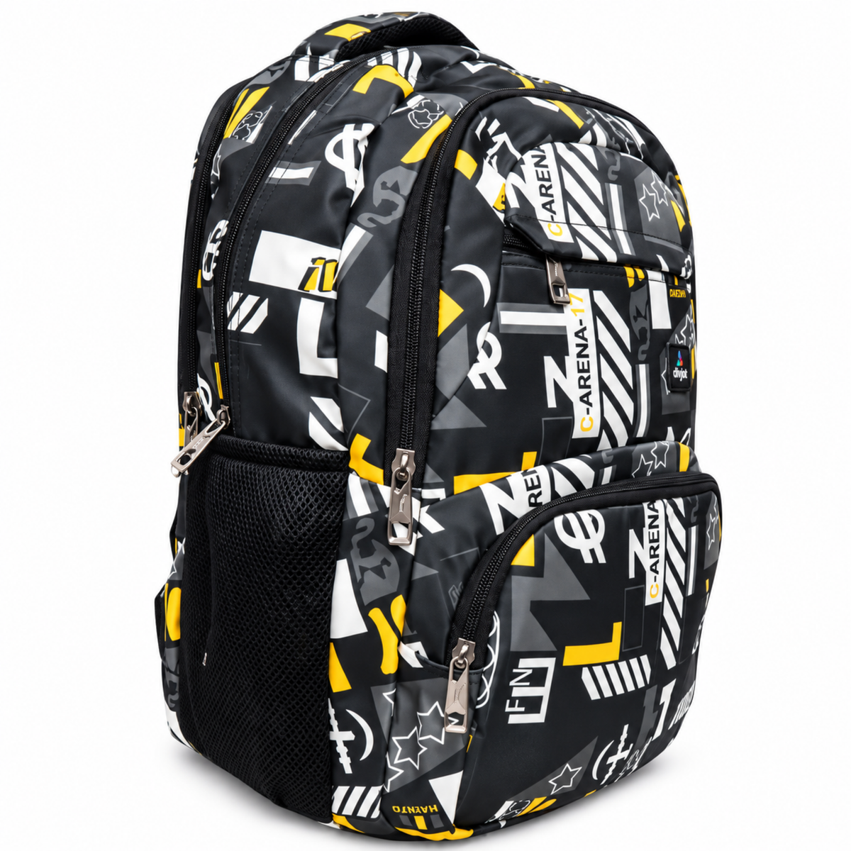 Street Motion School Backpack – Black & Yellow