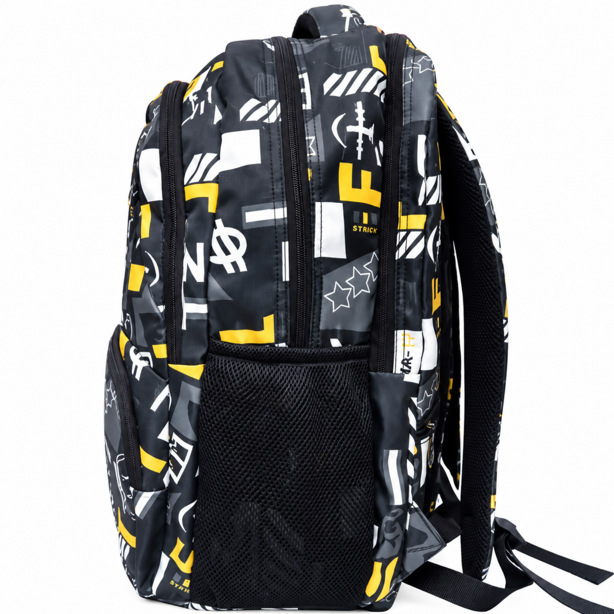 Street Motion School Backpack – Black & Yellow