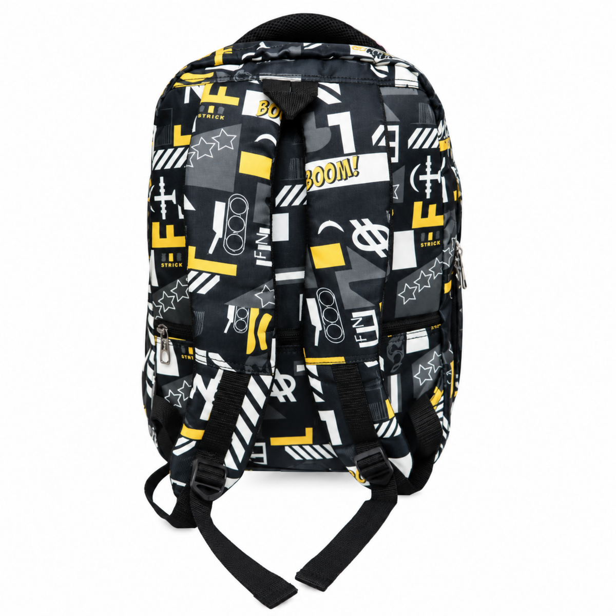 Street Motion School Backpack – Black & Yellow