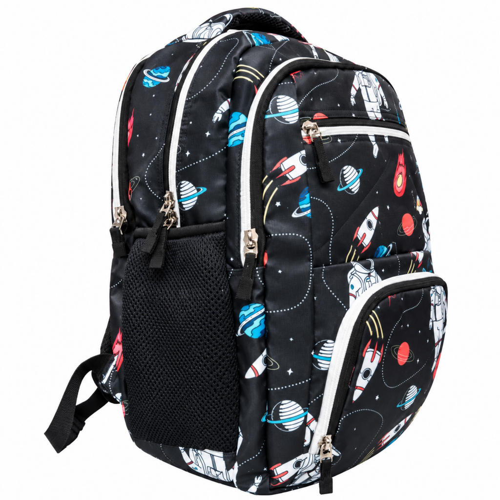 Space Orbit Stylish School Backpack – Black