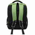 Urban Tech Printed Backpack – Green & Black Multi-Pocket School Bag
