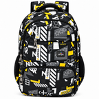 Street Motion School Backpack – Black & Yellow