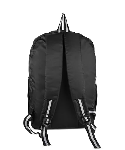 Stylish Polyester Black Laptop Bag – Solid Pattern Design with 3 Compartments, 17.5" Height Bags for Work