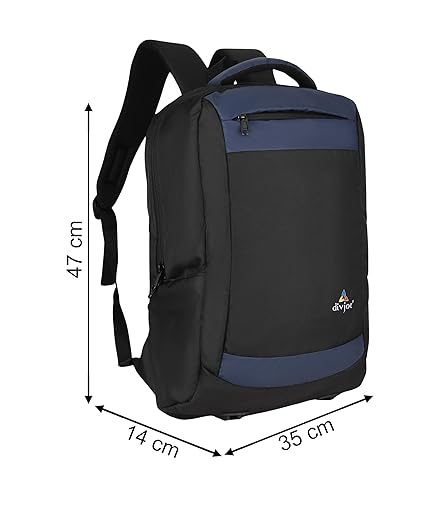 Polyester Black Color Solid Pattern 18.5 Height With 1 Comartment Laptop Bag (DVJT-LB-3608)