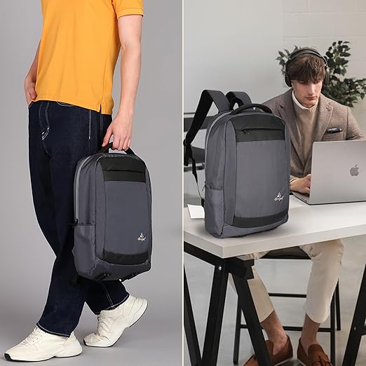 Polyester Black Color Solid Pattern 18.5 Height With 1 Comartment Laptop Bag (DVJT-LB-3608)