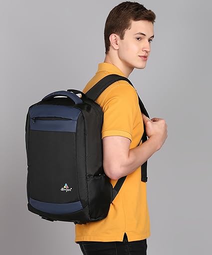 Polyester Black Color Solid Pattern 18.5 Height With 1 Comartment Laptop Bag (DVJT-LB-3608)