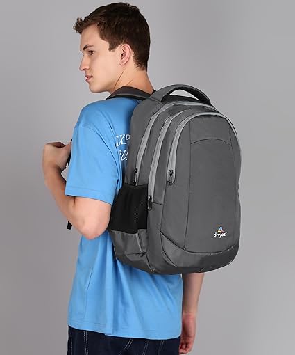 Polyester  Solid Pattern 19 Height With 3 Comartment Laptop Bag Durable Travel & Office Unisex Style (DVJT-LB-3607)