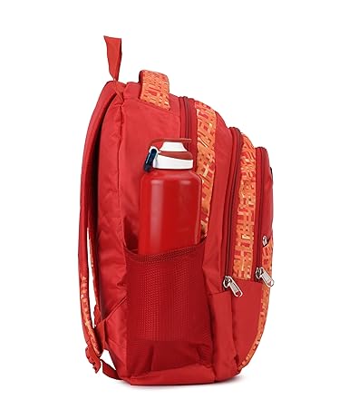 Red Color Polyster Fabric with hiquality Padding Stylish School Bag (DVJT-SB-3101B)