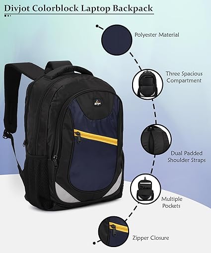 PVC Bag with 3 Compartments Large 15.6" Laptop Bag for College, Office & Travel Water-Resistant, Durable & Stylish