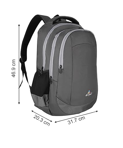 Polyester  Solid Pattern 19 Height With 3 Comartment Laptop Bag Durable Travel & Office Unisex Style (DVJT-LB-3607)