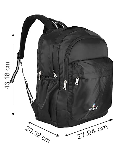 Stylish Polyester Black Laptop Bag – Solid Pattern Design with 3 Compartments, 17.5" Height Bags for Work