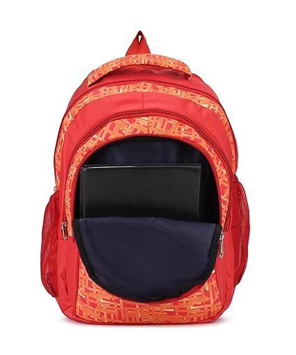 Block Print School Bag with Two Compartments Stylish and Functional Backpack for Kids, Ideal for School & Everyday Use