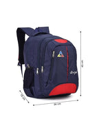 30L Atomic Dx Navy Blue 15.6" Laptop Backpack for Men | 3 Compartment Large College & Office Bag | Water Resistant PU & Polyester