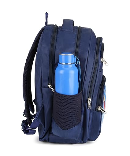 Cute Doraemon Print School Bag with Three Compartment Design for Kids, Perfect for School