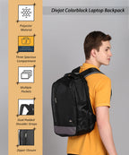 PVC Laptop Bag 17.5-Inch Height, Solid Pattern with 3 Spacious Compartments with Padded Laptop Sleeve Unisex Design (DVJT-LB-3614)