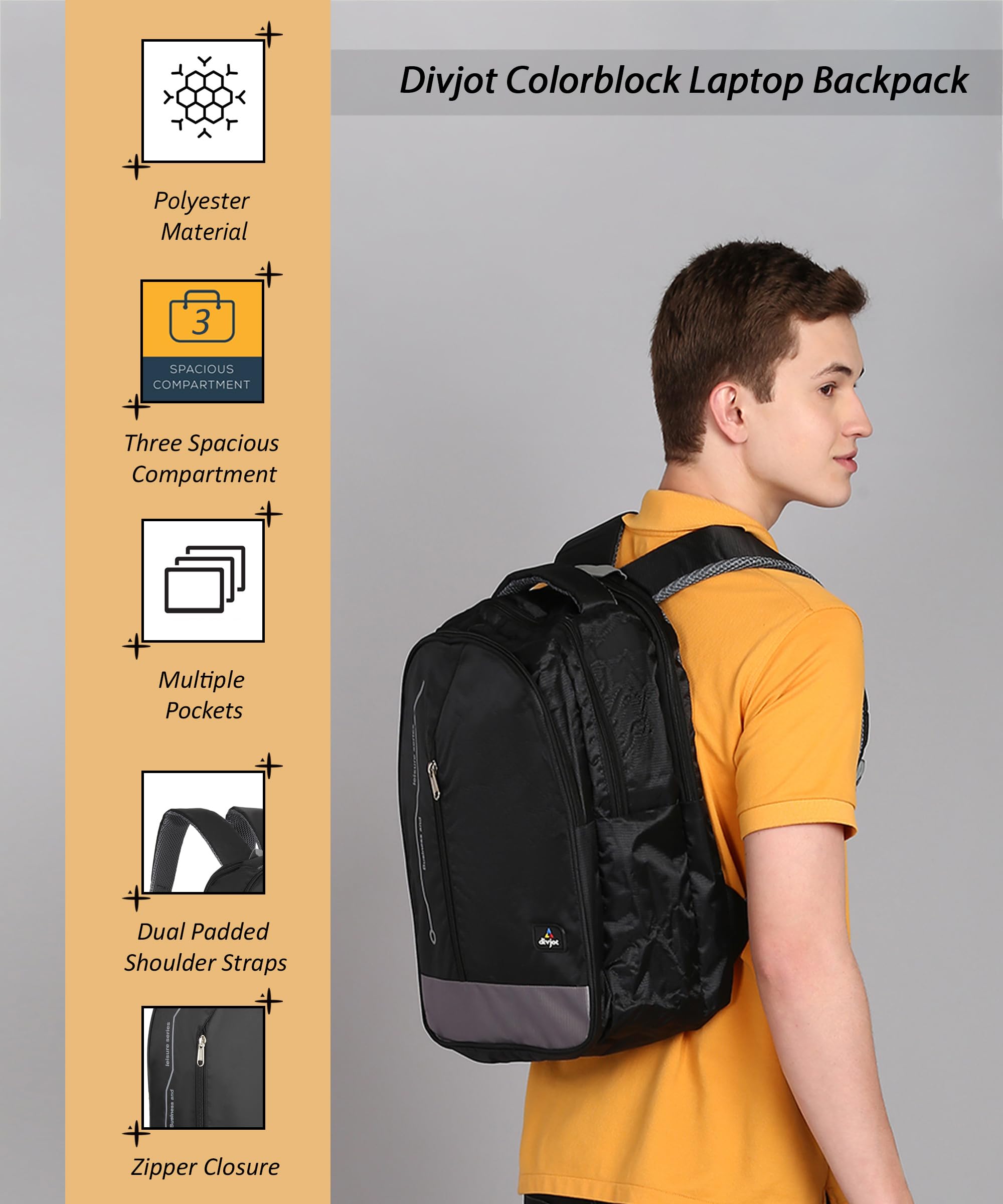 PVC Laptop Bag 17.5-Inch Height, Solid Pattern with 3 Spacious Compartments with Padded Laptop Sleeve Unisex Design (DVJT-LB-3614)