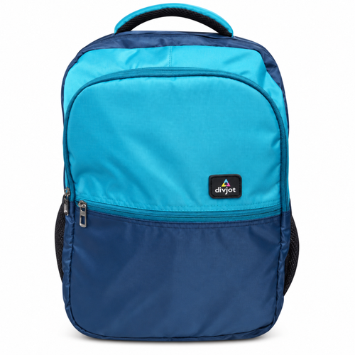 Aero Style Casual School Backpack – Aqua Blue & Navy Blue