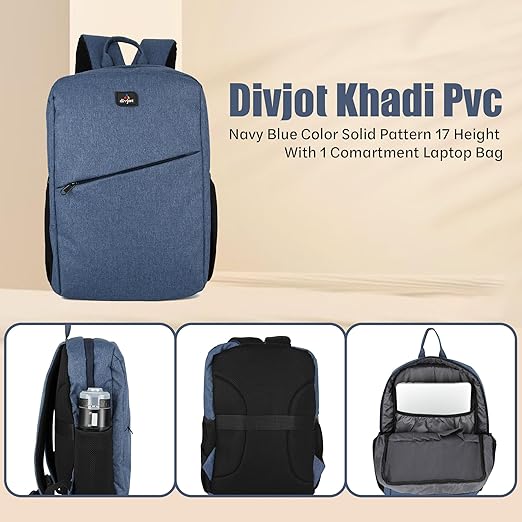 Compact PVC Laptop Bag – 17-Inch Height Solid Pattern with 1 Compartment Laptop Bag for Work, College, or Travel Sleek Unisex Design (DVJT-LB-3616)