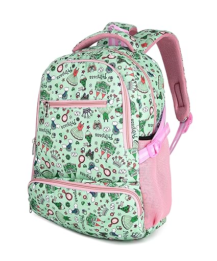 Floral Print School Bag with Two Compartments Stylish and Spacious Backpack for Girls Perfect for School & Everyday Use