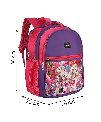 Printed School Bag for Kids 3 Compartment Backpack Colorful Cartoon Design for Boys & Girls