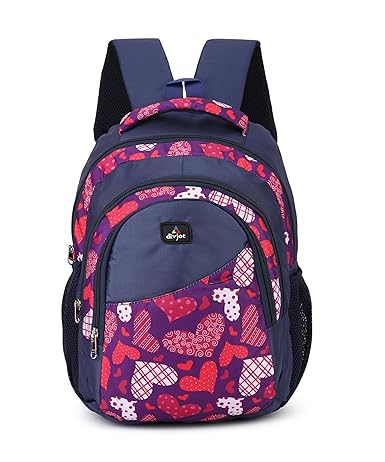 divjot Navy Blue Polyster Fabric with hiquality Padding Stylish School Bag