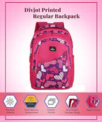 Block Print School Bag with Two Compartments Stylish and Functional Backpack for Kids, Ideal for School & Everyday Use