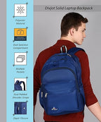 Stylish Polyester Black Laptop Bag – Solid Pattern Design with 3 Compartments, 17.5" Height Bags for Work