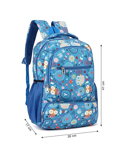 Stylish Sky Blue School Bag Polyester Fabric with Comfortable Design for Kids and Teens