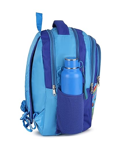 Printed School Bag for Kids 3 Compartment Backpack Colorful Cartoon Design for Boys & Girls