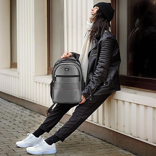 Durable PVC Laptop Bag – Solid Pattern with 3 Compartments, 18" Height Stylish Adult's Gift for Work