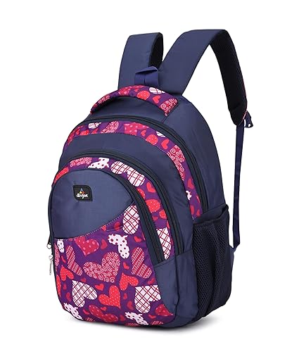 Block Print School Bag with Two Compartments Stylish and Functional Backpack for Kids, Ideal for School & Everyday Use