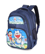 Cute Doraemon Print School Bag with Three Compartment Design for Kids, Perfect for School