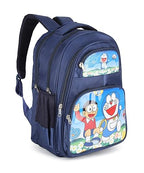 Cute Doraemon Print School Bag with Three Compartment Design for Kids, Perfect for School