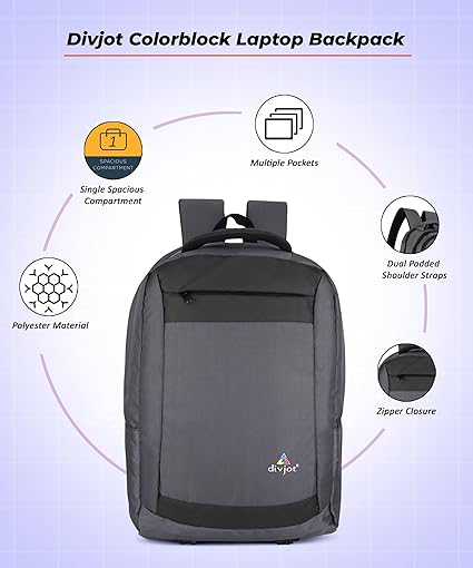 Polyester Black Color Solid Pattern 18.5 Height With 1 Comartment Laptop Bag (DVJT-LB-3608)