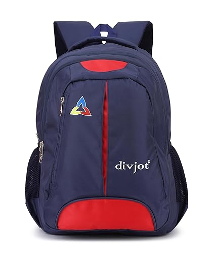 30L Atomic Dx Navy Blue 15.6" Laptop Backpack for Men | 3 Compartment Large College & Office Bag | Water Resistant PU & Polyester