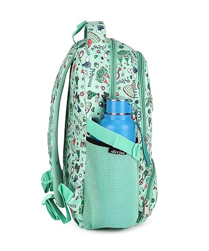 Floral Print School Bag with Two Compartments Stylish and Spacious Backpack for Girls Perfect for School & Everyday Use