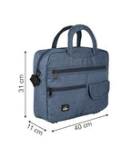 divjot Khadi PVC Navy Blue Color Solid Pattern 12 Height With 2 Comartment Laptop Bag (DVJT-LB-3611a)