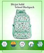Floral Print School Bag with Two Compartments Stylish and Spacious Backpack for Girls Perfect for School & Everyday Use