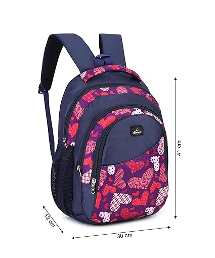 Block Print School Bag with Two Compartments Stylish and Functional Backpack for Kids, Ideal for School & Everyday Use