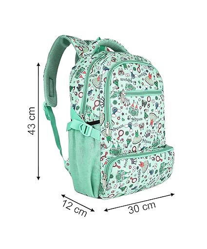 Floral Print School Bag with Two Compartments Stylish and Spacious Backpack for Girls Perfect for School & Everyday Use